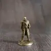 Figurillas de modelo de dragón de cobre macizo y soldado subterráneo, juguetes de cobre blanco y latón, adornos para juegos de mesa, piezas de ajedrez para colección