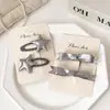 Grampo de Cabelo Infantil com Laço de Bolinhas Grampo de Cabelo 2025 Novo Grampo para Franja Meninas Preto e Branco Presilha BB Personalização