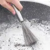 Escova de Panela de Aço Inoxidável com Cabo Longo, Antiaderente a Óleo, Escova de Limpeza de Cozinha Multifuncional Que Não Danifica Panelas, Ferramenta de Limpeza de Panelas Grandes para Cantina