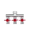 Divisor de grifo con válvula angular de interruptor, doble salida para lavadora, válvula desviadora de agua de tres vías y cuatro vías, conector universal
