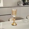 Portavelas Aromático de Cristal de Lujo Ligero Cena a la Luz de Velas Decorativo Transparente Estilo Europeo Adornos para Velas Base para Velas de Sala de Estar
