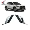 Adequado para Toyota 20 Corolla Cross Parachoque Traseiro Modificado Lâmpada de Nevoeiro Faixa Decorativa Brilhante Moldura da Tampa da Lâmpada de Nevoeiro Traseira