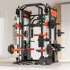 Máquina Smith Entrenador Integral Rack de Sentadillas Press de Banca Barra Olímpica Comercial Hogar Pórtico Multifuncional Equipo de Fitness