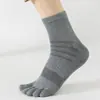 Calcetines de Cinco Dedos para Hombre, Calcetines Finos de Algodón para Verano, Calcetines de Cinco Dedos Antibacterianos, Calcetines de Malla Transpirable hasta la Pantorrilla con Dedos Separados, Calcetines de Dedos Divididos para Hombre al por Mayor