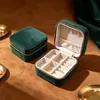 Caja de joyería portátil directa de fábrica con espejo, caja de joyería de lujo de alta gama, caja de almacenamiento de pulsera de cristal, collar, pendientes al por mayor