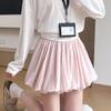 Pantalones Bombachos Florales Rosados y Esponjosos para Mujer, Verano de Cintura Alta Línea A, Petites Anti-Exposición de Seda de Hielo Casuales