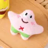 Pingente de Desenho Bob Esponja Broche Fofo de Pelúcia Acessórios Boneca Bolsa de Boneca Pingente Pequeno Chaveiro DIY