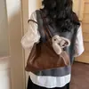 Bolso tote vintage de gran capacidad para el día a día, alta apariencia, simple, nuevo, casual, estilo coreano, bolso de hombro para mujer, otoño 2026