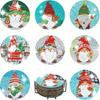 Suministro Exclusivo Transfronterizo de Posavasos DIY de Pintura de Diamantes, Manteles Individuales Redondos, Manteles Individuales Creativos Navideños de Mandala para Niños