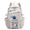 Mochila de Dibujos Animados Anime Tiburón Chica Gawr Gura, para Niños y Niñas, Estudiantes de Primaria y Secundaria, Gran Capacidad, Bolso Escolar Casual