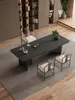 Mesa de Chá Luxuosa em Ardósia, Conjunto Moderno de Mesa e Cadeiras de Chá, Simples e Elegante com um Toque de Luxo, Mesa de Cerimônia do Chá para Escritório, Mesa para Preparo de Chá