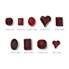 Rhinestones K9 de Base Puntiaguda en Rojo Ancora para Arte de Uñas, Decoraciones de Uñas de Lujo de Ángulo Recto Cuadrado con Forma de Corazón de Caña Alta al por Mayor