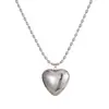 Collar de Moda Estilo Europeo y Americano Transfronterizo, Colgante de Corazón, Collar de Acero Inoxidable, Cadena para Clavícula Inspirada en Diseño Joyería de Lujo Ligero al por Mayor