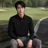 Camisa Polo para hombre, casual, deportiva, de manga larga, T-shirt Sorona, para negocios, para ir al trabajo, con cuello, transpirable, top Polo para hombre