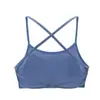 Sutiã Esportivo com Tiras Cruzadas e Bojos Acolchoados, Camisola Feminina de Alça Fina, Costas Bonitas Cruzadas, Sutiã de Fitness, Top de Yoga