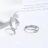Pendientes Pequeños de Ballena de Plata de Ley 925 para Mujer, Lisos y Sencillos, Elegantes y Lujosos, Pendientes Versátiles y Exquisitos, Regalo de Cumpleaños