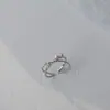 Novo Anel de Cruz com Pérola para Mulheres, Design Moderno, Anel Aberto Simples e Único, Joia de Luxo Leve de Nicho de Alta Qualidade