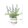 Nueva Planta en Maceta Pequeña de Lavanda Planta Verde Artificial Decoración de Escritorio para el Hogar de Lujo Ligero Planta en Maceta Pequeña de Lavanda Artificial