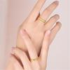 Anéis da Moda Banhados a Ouro Imitando Ouro para Homens e Mulheres, Anéis de Casal Banhados a Ouro em Estilo Europeu, Anéis Foscos, Atacado em Estoque