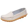 Zapatos de Comercio Exterior para Mujer 2026 Primavera Talla Grande Piel Genuina Zapatos de Mujer Punta Redonda Planos Casuales Mocasines Antideslizantes para Mujer Caña Baja