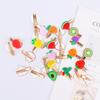 Xinqi horquilla de fruta fresca verano niños lindo clip de pico de pato dorado resina accesorios de joyería suministro