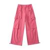 Mono holgado de cintura alta de estilo europeo y americano para mujer, pantalones casuales multibolsillos nuevos de otoño 2023, pantalones deportivos de color sólido