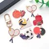 Accesorios para Joyería DIY Aleación de Esmalte Raqueta Deportiva Palo de Billar Guantes de Boxeo Colgante Pulsera Collar Llavero Colgante