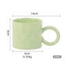 Caneca Design Transfronteiriço Esmalte Colorido Copo Presente Transfronteiriço Nórdico ins Verde Caneca Cerâmica Criativa de Orelha Grande