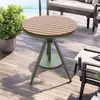 Mesa y sillas de comedor casual para tienda de té con leche al aire libre, mesa y sillas para patio exterior, juego de una mesa y dos sillas a prueba de sol, mesa redonda pequeña para balcón