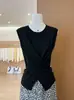 Top de Punto Retro con Tirantes Cruzados para Mujer, Estilo Verano, Top sin Mangas Ajustado para Ropa Exterior