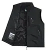 Chaleco Chaqueta para Hombre Otoño e Invierno Casual para Hombre al Aire Libre Pesca Chaleco de Bolsillo de Lana Polar Chaleco de Lana Polar Ropa de Abrigo para Hombre