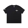 Camiseta de Manga Corta Bordada 3D Estrella del Norte Estilo High Street Americano para Hombre, Top Bordado de Moda Suelto de Media Manga para Verano, Pareja