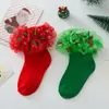 Medias de Encaje para Bebé Niña Calcetines de Encaje para Niñas Estilo Ins Otoño e Invierno Tipo A Algodón Calcetines para Niños Estilo Princesa Bebé