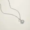 Item popular transfronteiriço: Colar Circular de Moissanita em Prata S925, Luxo Leve, Sensação de Alto Padrão, Design de Nicho, Corrente de Clavícula Fashion