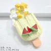 Nuevos Accesorios de Resina para Paletas de Fruta Pintadas Grandes Material de Pegamento de Crema para Horquilla DIY Funda de Teléfono Colgante para Agujero de Zapato