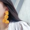 Pendientes de malla estilo Mori, estilo vacacional grandioso, pendientes de pétalos, pendientes de vitalidad fresca, joyería para orejas llamativa para mujer