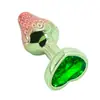 Novo plug anal de morango com cor degradê em formato de coração, brinquedo sexual para adultos, unissex, produtos para adultos exclusivamente para vendas transfronteiriças