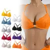 Sujetador push-up estilo T-back con cierre frontal Zeriluna, suave y cómodo de llevar, encaje elegante, disponible en varios colores