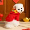 Petcircle Roupa para Pet Outono e Inverno Nova Tamanho Pequeno Cães Filhotes Roupas Festivas de Ano Novo