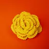 Flor de Crochê Flor Artificial Cabeça de Flor Rosa Girassol DIY Acessórios para Roupas Acessórios Joias Acessórios de Cabelo com Múltiplas Pétalas