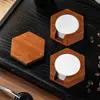 Mango de máquina de café, recipiente redondo especial para polvo, caja de almacenamiento de papel de filtro, caja de papel de filtro a prueba de polvo de madera maciza, universal 51/53/58mm