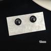 Pendientes de perla negra redonda con aguja de plata 925 estilo coreano para mujer, sencillos, retro, de alta gama, ligeros y lujosos.