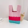 Bolso Tote Nuevo de Moda con Lindo Diseño de Animal, Bolso de Mano Versátil para Mujer, Estilo Coreano y Japonés, Bolso de Punto para Exteriores para Damas