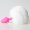 Tapón anal de silicona y metal con forma de cola de conejo, juguete sexual alternativo para hombres y mujeres (3223)