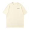 Camiseta Lu Men's Coreana com Estampa de Slogan de Letra Estilo Igual para Homens e Mulheres Camiseta de Algodão Solta de Manga Curta Tendência Nacional de Verão Q