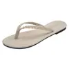 Pantuflas Comercio Exterior Talla Grande Pantuflas Planas para Mujer Punta Redonda Tejidas Ligeras Casual Chanclas Sandalias Casuales para Mujer