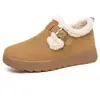 Zapatos de Algodón para Mujer, Zapatos Estilo Nuevo Birkenstock, Botas de Nieve Cálidas, Botas Cortas Cómodas, Botas Forradas de Felpa y Engrosadas, Botas de Algodón con Suela Suave