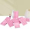 Bandejas pequeñas de terciopelo ROSA de múltiples especificaciones, cajas organizadoras de joyería para cajón, bandejas de exhibición con separadores para tocador para collares y anillos