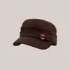 Nuevo Estilo Primavera/Verano 2026 Sombrero de Viaje Ecuestre Adelgazante, Sombrero Plano Simple y Versátil, Gorra de Boina Vintage de Lino para el Sol