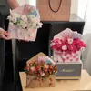 Sobre Ramo de Flores Caja de Regalo DIY Arte con Flores Frescas Empaque Caja de Regalo Día de la Madre Bolsa de Flores de Papel Kraft Caja de Flores de Otoño para Cartas